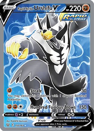 POKEMON TCG - Rapid Strike Urshifu V (Full Art) 152/163 SWSH05 Battle Styles - Ultra Rare