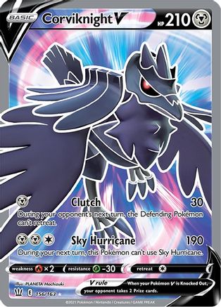 POKEMON TCG - Corviknight V (Full Art) 156/163 SWSH05 Battle Styles - Ultra Rare