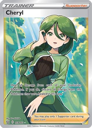 POKEMON TCG - Cheryl (Full Art) 159/163 SWSH05 Battle Styles - Ultra Rare