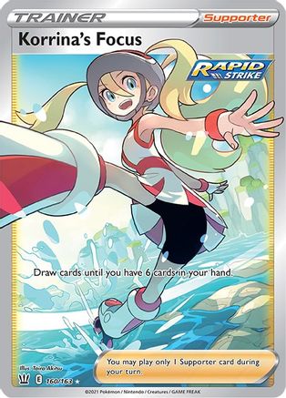 POKEMON TCG - Korrina's Focus (Full Art) 160/163 SWSH05 Battle Styles - Ultra Rare
