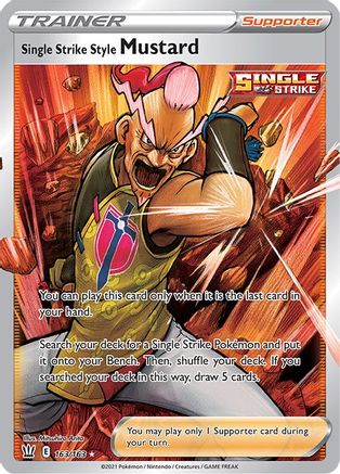 POKEMON TCG - Single Strike Style Mustard (Full Art) 163/163 SWSH05 Battle Styles - Ultra Rare
