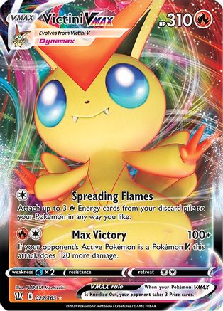 POKEMON TCG - Victini VMAX 022/163 SWSH05 Battle Styles - Ultra Rare