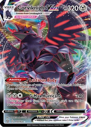 POKEMON TCG - Corviknight VMAX 110/163 SWSH05 Battle Styles - Ultra Rare