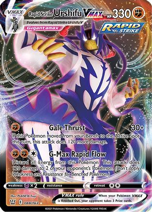 POKEMON TCG - Rapid Strike Urshifu VMAX 088/163 SWSH05 Battle Styles - Ultra Rare