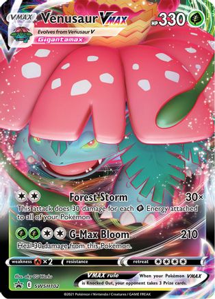 POKEMON TCG - Venusaur VMAX SWSH102 SWSH Sword & Shield Promo Cards - Promo