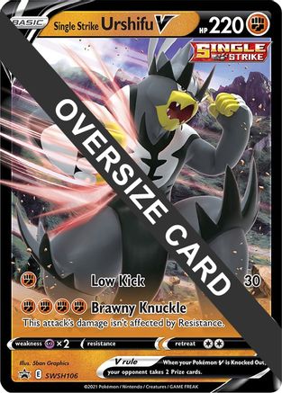 POKEMON TCG - Single Strike Urshifu V - SWSH106 Jumbo Cards - Promo