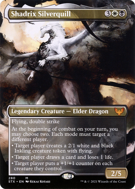 MAGIC: THE GATHERING  - Shadrix Silverquill (Borderless) (STX-280) - Strixhaven: School of Mages Foil