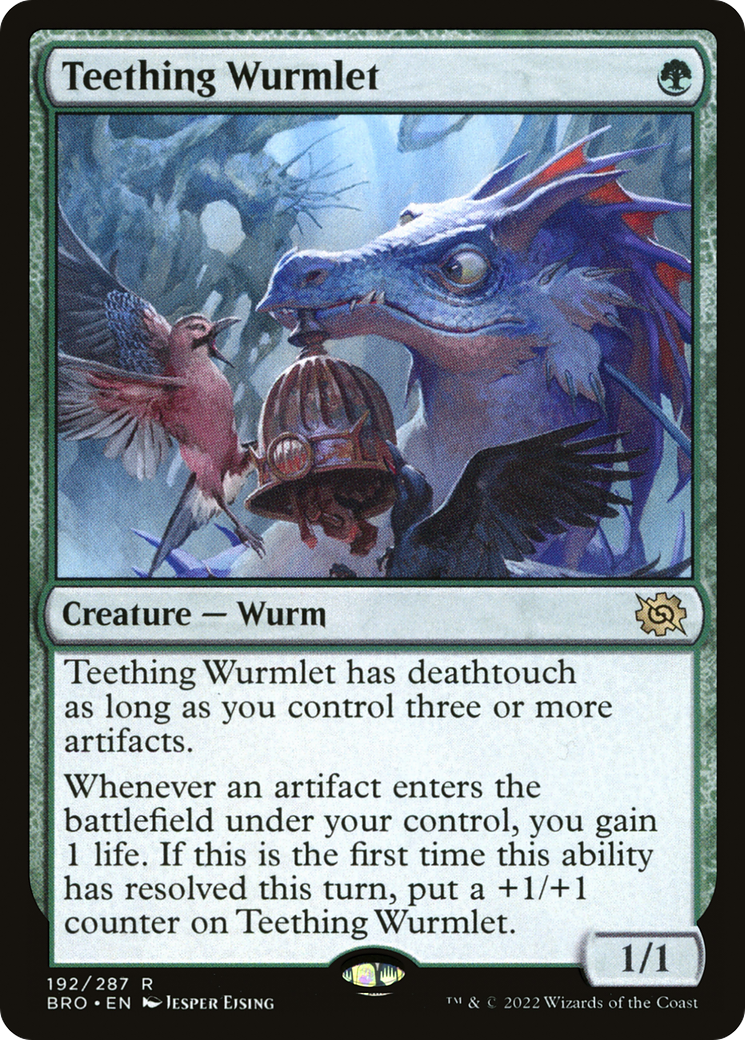 MAGIC: THE GATHERING  - Teething Wurmlet (BRO-192) - The Brothers' War Foil
