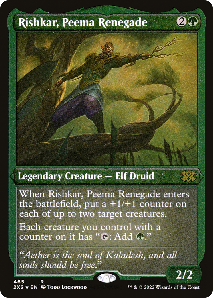 MAGIC: THE GATHERING  - Rishkar, Peema Renegade (2X2-465) - Double Masters 2022 Etched Foil