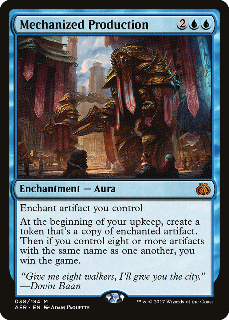 MAGIC: THE GATHERING  - Mechanized Production (AER-038) - Aether Revolt