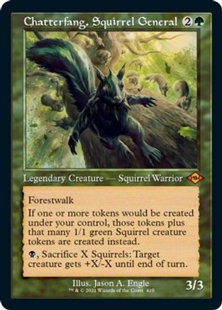 MAGIC: THE GATHERING  - Chatterfang, Squirrel General (Retro Frame) (Foil Etched) (MH2-410) - Modern Horizons 2 Foil