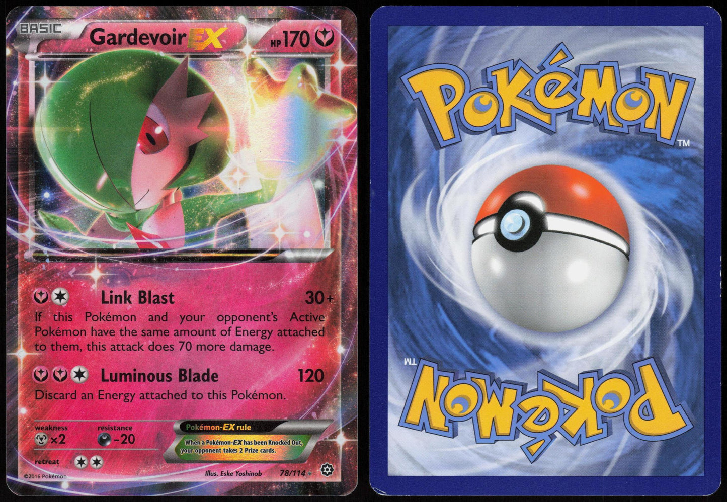GARDEVOIR EX 78/114 STEAM SIEGE POKEMON EX RARE HOLO MP