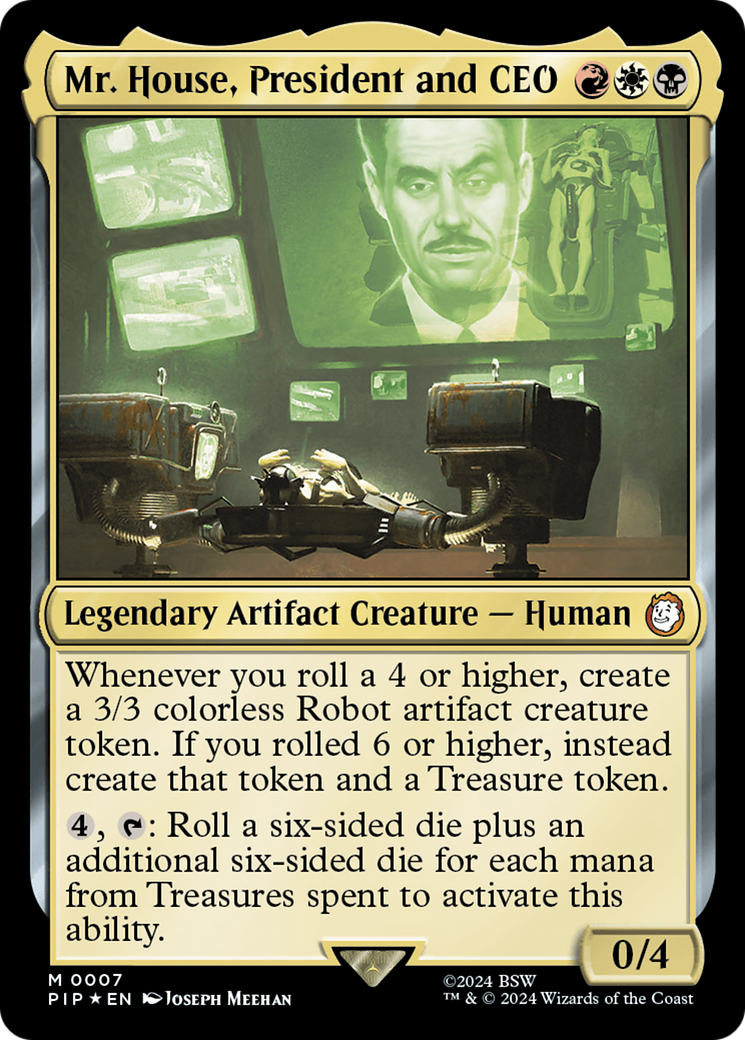 MAGIC: THE GATHERING  - Mr. House, President and CEO (PIP-007) - Fallout Foil