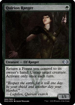 MAGIC: THE GATHERING  - Quirion Ranger (Foil Etched) (MH2-285) - Modern Horizons 2 Foil