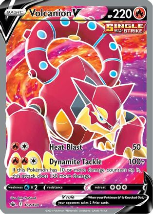 POKEMON TCG - Volcanion V (Full Art) 162/198 SWSH06 Chilling Reign - Ultra Rare