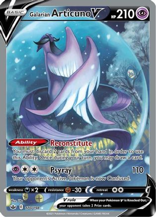 POKEMON TCG - Galarian Articuno V (Alternate Full Art) 170/198 SWSH06 Chilling Reign - Ultra Rare