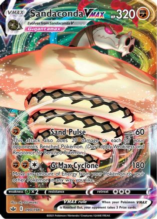 POKEMON TCG - Sandaconda VMAX 090/198 SWSH06 Chilling Reign - Ultra Rare