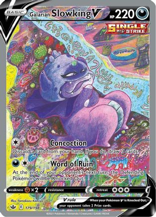 POKEMON TCG - Galarian Slowking V (Alternate Full Art) 179/198 SWSH06 Chilling Reign - Ultra Rare