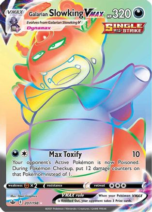 POKEMON TCG - Galarian Slowking VMAX (Secret) 207/198 SWSH06 Chilling Reign - Secret Rare