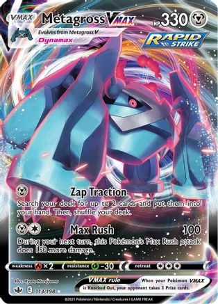 POKEMON TCG - Metagross VMAX 113/198 SWSH06 Chilling Reign - Ultra Rare