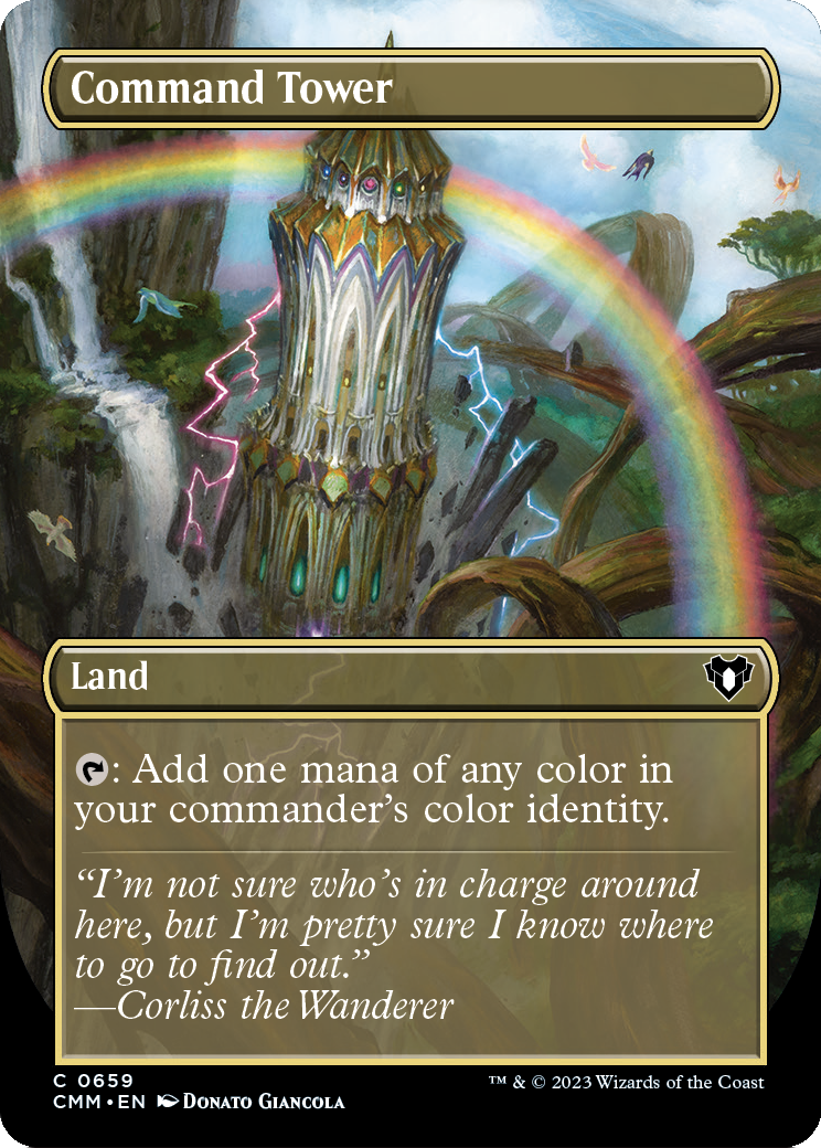MAGIC: THE GATHERING  - Command Tower (Borderless) (CMM-659) - Commander Masters Foil