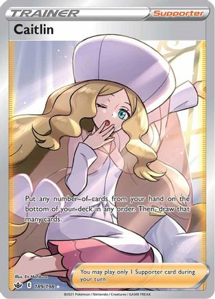 POKEMON TCG - Caitlin (Full Art) 189/198 SWSH06 Chilling Reign - Ultra Rare