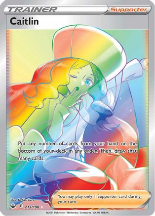 POKEMON TCG - Caitlin (Secret) 213/198 SWSH06 Chilling Reign - Secret Rare