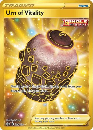 POKEMON TCG - Urn of Vitality (Secret) 229/198 SWSH06 Chilling Reign - Secret Rare