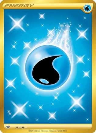 POKEMON TCG - Water Energy (Secret) 231/198 SWSH06 Chilling Reign - Secret Rare