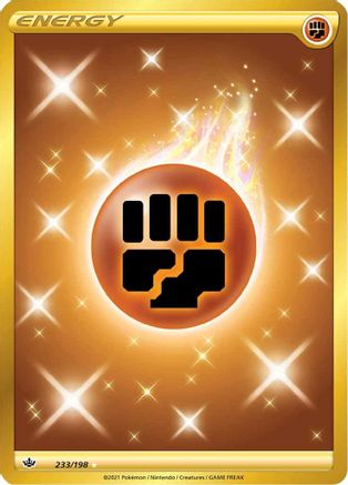 POKEMON TCG - Fighting Energy (Secret) 233/198 SWSH06 Chilling Reign - Secret Rare