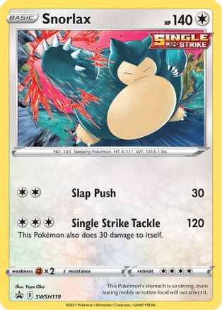 POKEMON TCG - Snorlax SWSH119 SWSH Sword & Shield Promo Cards - Promo