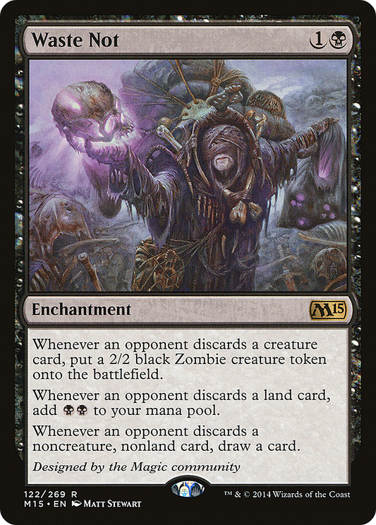 MAGIC: THE GATHERING  - Waste Not (M15-122) - Magic 2015