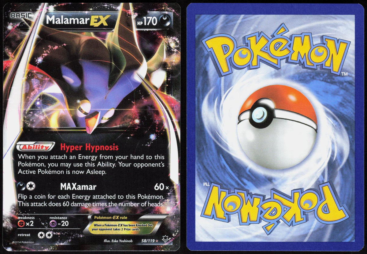 MALAMAR EX 58/119 PHANTOM FORCES POKEMON ULTRA RARE HOLO NM