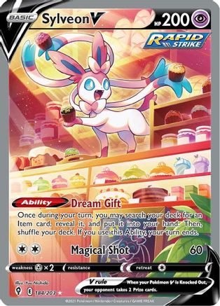 POKEMON TCG - SYLVEON V 184/203 EVOLVING SKIES ALTERNATE ART