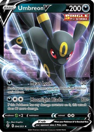 POKEMON TCG - Umbreon V 094/203 SWSH07 Evolving Skies - Ultra Rare