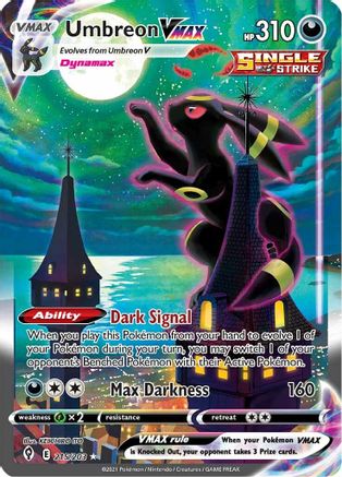 POKEMON TCG - Umbreon VMAX (Alternate Art Secret) 215/203 SWSH07 Evolving Skies - Secret Rare