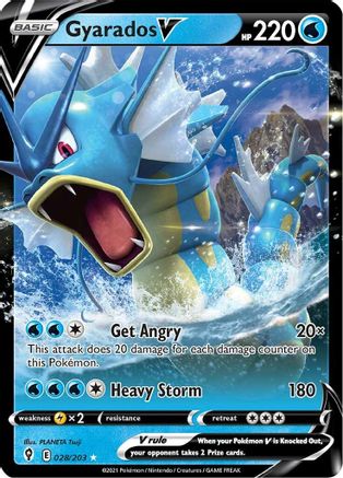 POKEMON TCG - Gyarados V 028/203 SWSH07 Evolving Skies - Ultra Rare
