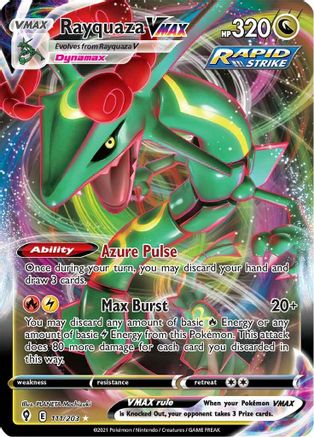 POKEMON TCG - Rayquaza VMAX 111/203 SWSH07 Evolving Skies - Ultra Rare