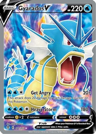 POKEMON TCG - Gyarados V (Full Art) 171/203 SWSH07 Evolving Skies - Ultra Rare