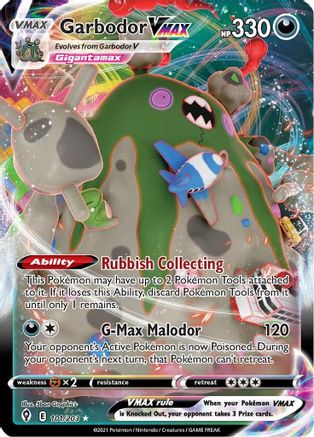 POKEMON TCG - Garbodor VMAX 101/203 SWSH07 Evolving Skies - Ultra Rare