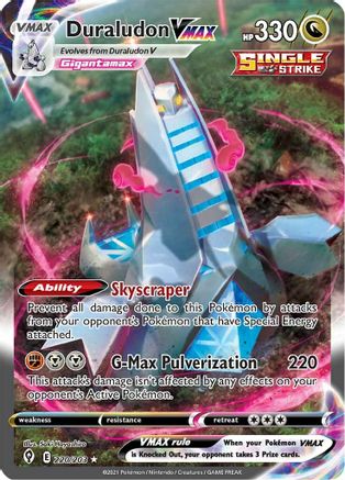 POKEMON TCG - Duraludon VMAX (Alternate Art Secret) 220/203 SWSH07 Evolving Skies - Secret Rare