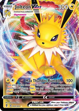 POKEMON TCG - Jolteon VMAX 051/203 SWSH07 Evolving Skies - Ultra Rare
