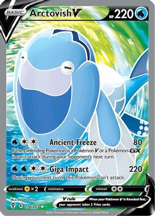 POKEMON TCG - Arctovish V (Full Art) 176/203 SWSH07 Evolving Skies - Ultra Rare