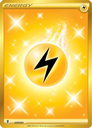 POKEMON TCG - Lightning Energy (Secret) 235/203 SWSH07 Evolving Skies - Secret Rare