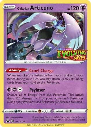 POKEMON TCG - Galarian Articuno SWSH123 SWSH Sword & Shield Promo Cards - Promo