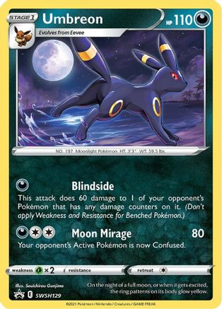 POKEMON TCG - Umbreon SWSH129 SWSH Sword & Shield Promo Cards - Promo