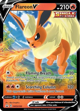 POKEMON TCG - Flareon V SWSH149 SWSH Sword & Shield Promo Cards - Promo