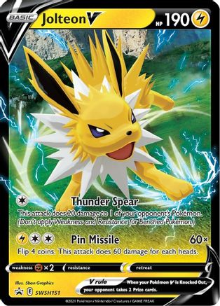 POKEMON TCG - Jolteon V SWSH151 SWSH Sword & Shield Promo Cards - Promo