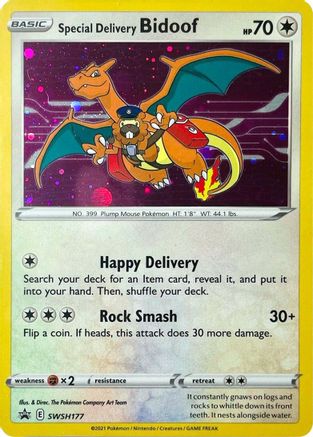 POKEMON TCG - Special Delivery Bidoof SWSH177 SWSH Sword & Shield Promo Cards - Promo