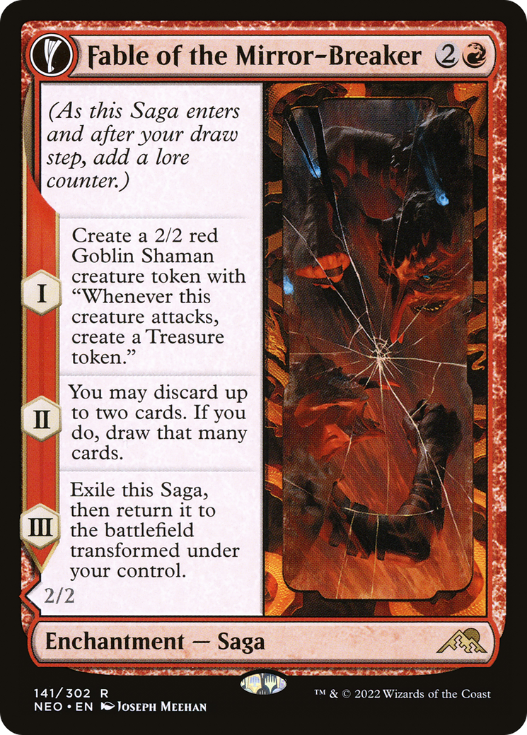 MAGIC: THE GATHERING  - Fable of the Mirror-Breaker (NEO-141) - Kamigawa: Neon Dynasty: (fandfc, enchantment) Foil